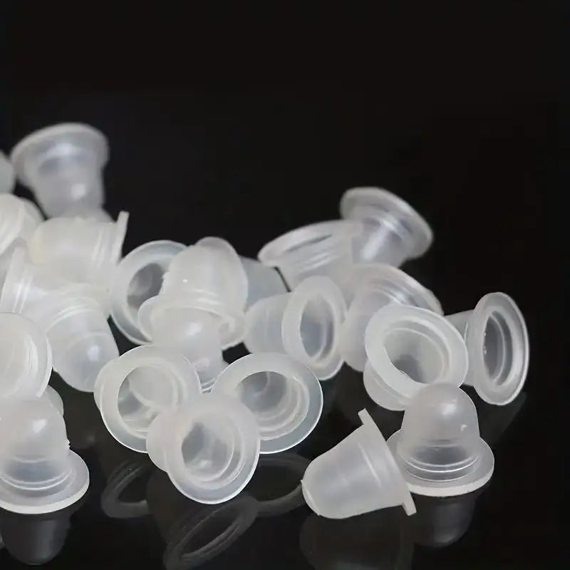 100pcs Silicone Tattoo Ink Cup Set - Makeup & Pigment Holder Accessories