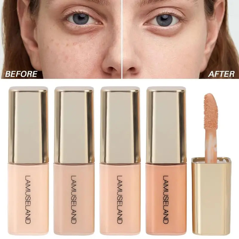 Moisturizing Liquid Concealer for Dark Circles & Flawless Skin - Full Coverage, Oil Control, 3.5g