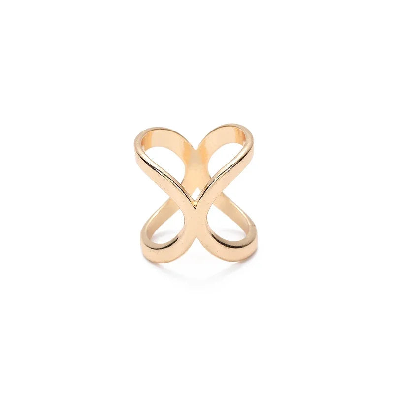 Fashion Cross Scarf Clip Brooch - Metal Bow Buckle Holder for Women