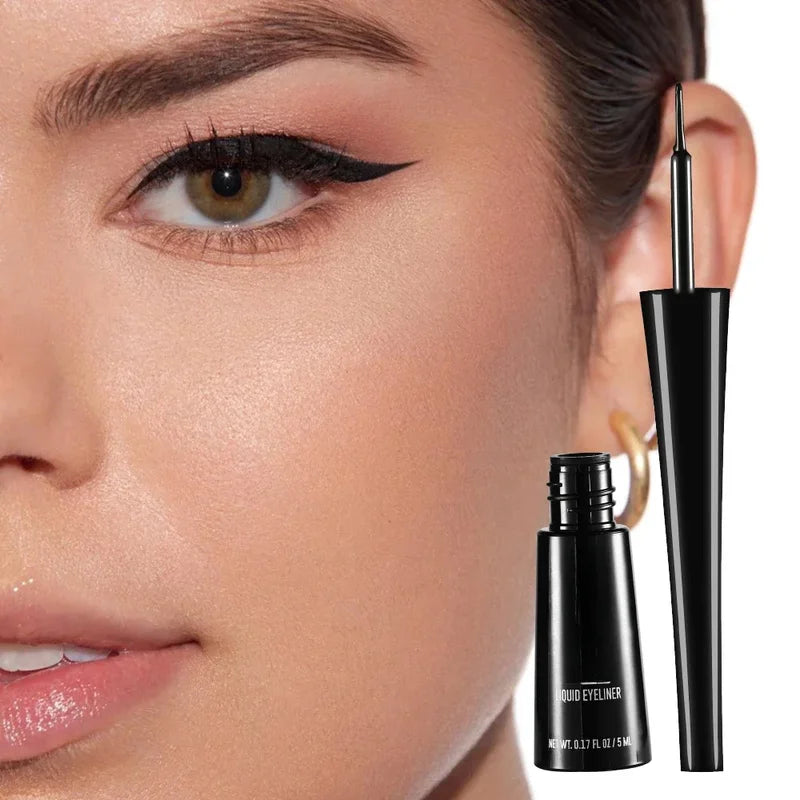 3-Color Matte Waterproof Eyeliner Set - Long-Lasting Liquid Eyeliner with Brush
