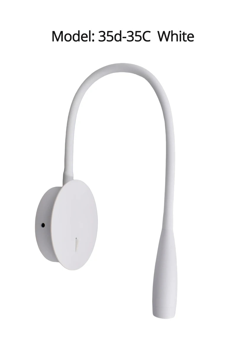 Big 583mm LED Wall Lamp - Adjustable Nordic Bedside Reading Light