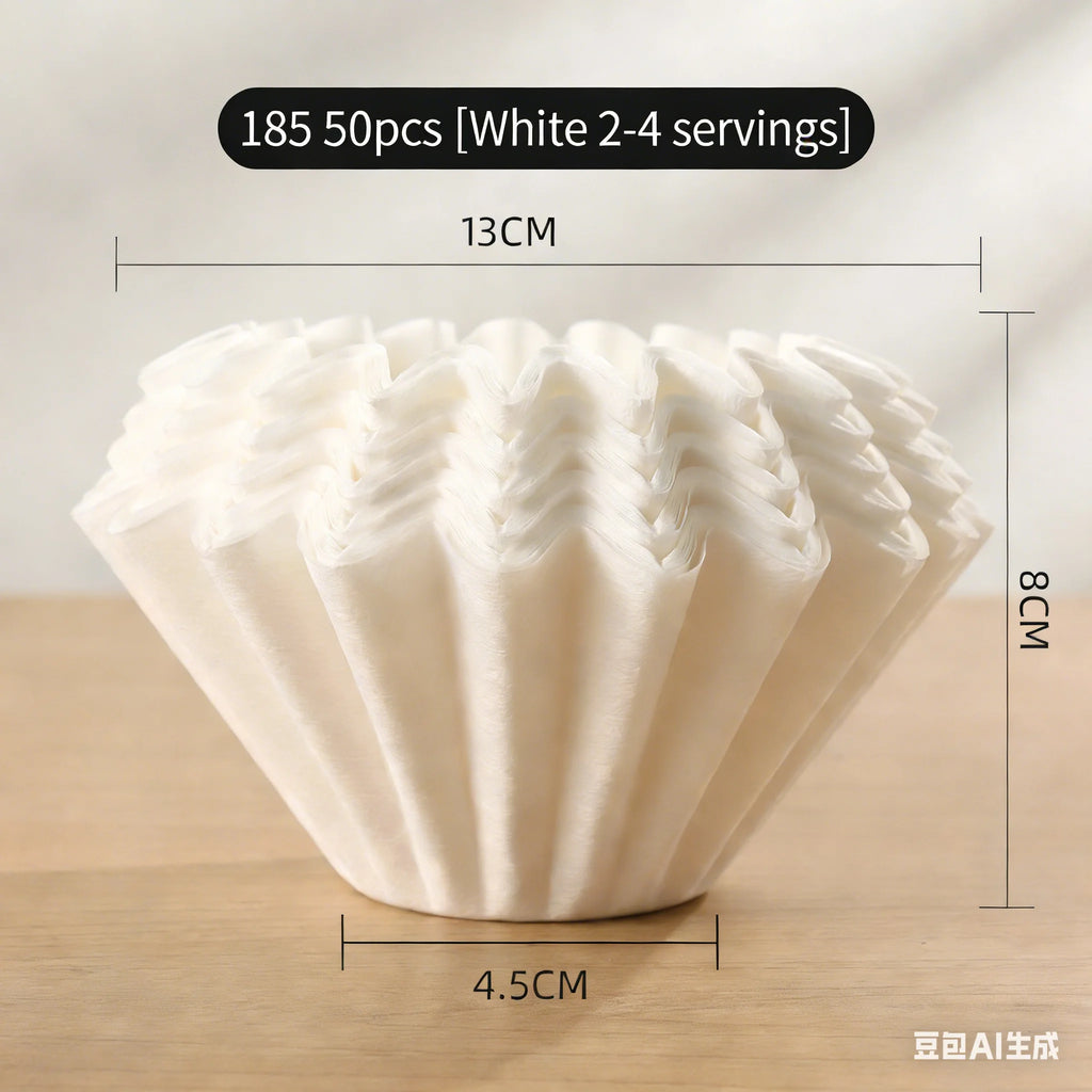 Disposable Coffee Filter Papers 50/100pcs for Drip Coffee Makers, Fits B75 & Wave Drippers