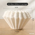 Disposable Coffee Filter Papers 50/100pcs for Drip Coffee Makers, Fits B75 & Wave Drippers