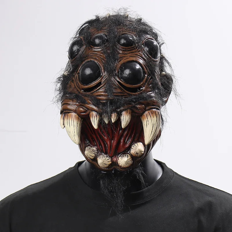 Creepy Spider Mask Latex Horror Costume Prop for Halloween Party