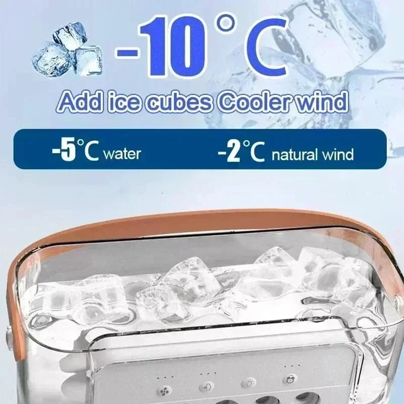 3-in-1 Portable Air Cooler Fan Humidifier with LED Night Light - Personal Climate Control