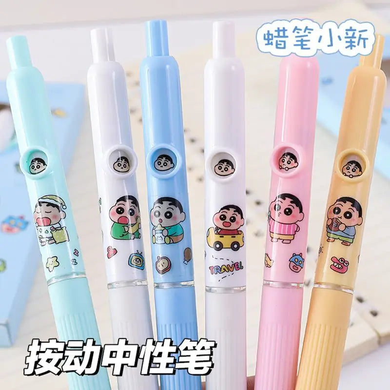 Cute Cartoon Shin-chan Gel Pen - Retractable Kawaii Stationery for Students