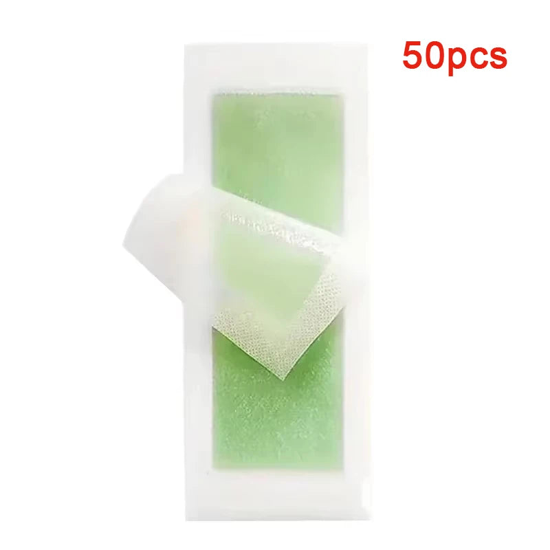 Depilatory Wax Strips for Hair Removal - Soft Cold Wax Paper for Face, Body, and Legs - 50/30/20/10 Pcs