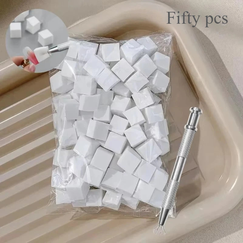 Nail Art Sponge Set with Gradient Nail Brushes and Pen for Manicure Design