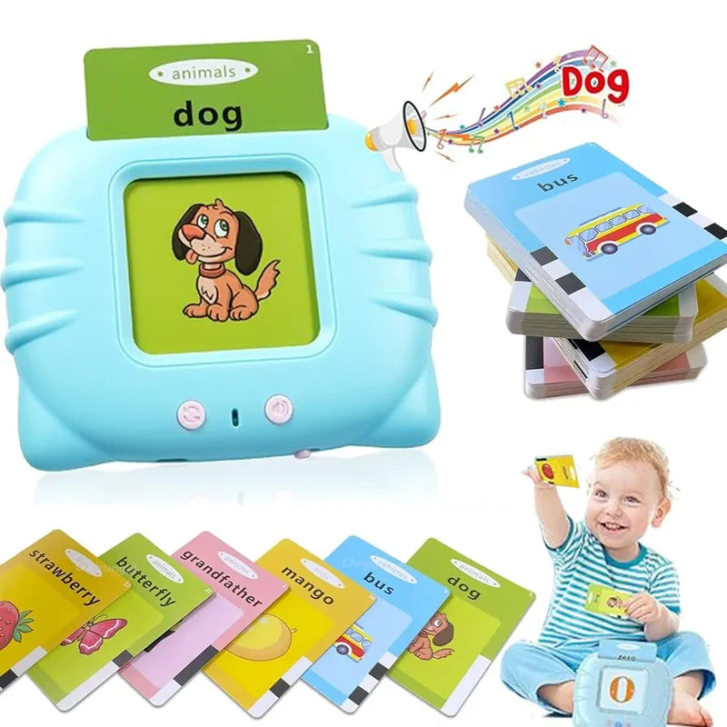 Educational Talking Flash Card Learning Toy for Kids Ages 2-6 – Portable Electronic Language Machine