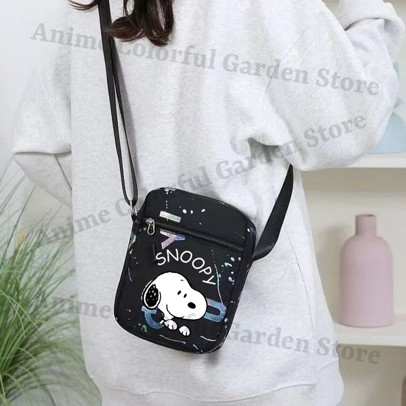 Anime Cartoon Shoulder Bag for Men Women Portable Zipper Crossbody Storage Pouch