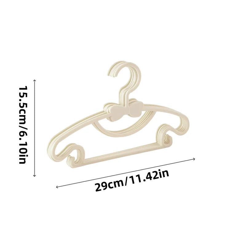 Children's Plastic Clothes Hangers Pack - Portable Closet Storage Racks