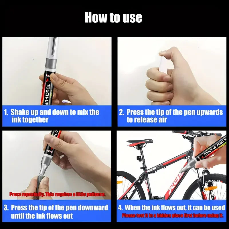 Multi-Purpose Bicycle and Car Scratch Repair Wax Pen - Touch-Up Surface Coating