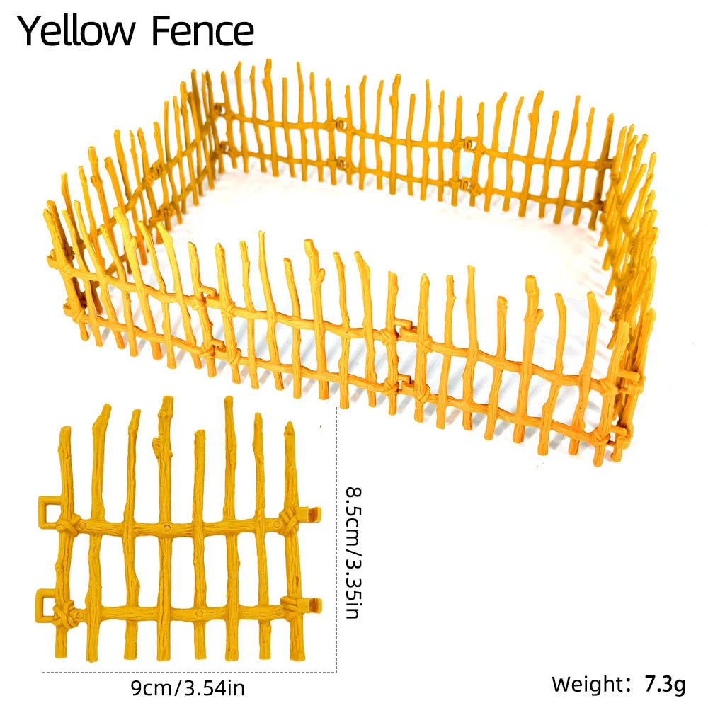 10-Piece Farm Ranch Fence Model Set for Sand Table DIY Children's Decor