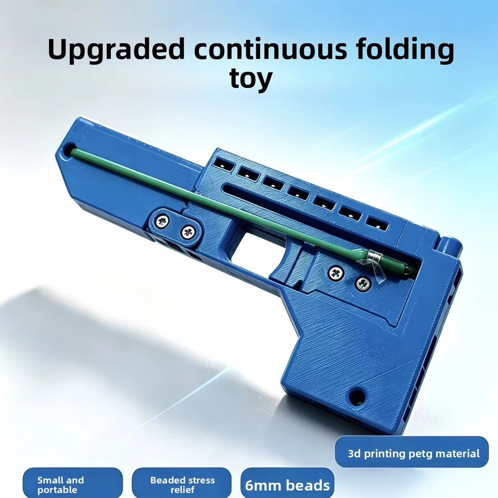 Foldable Portable Card Transformable Slingshot Stress Relief Toy - 3D Print Plastic, No Steel Ball