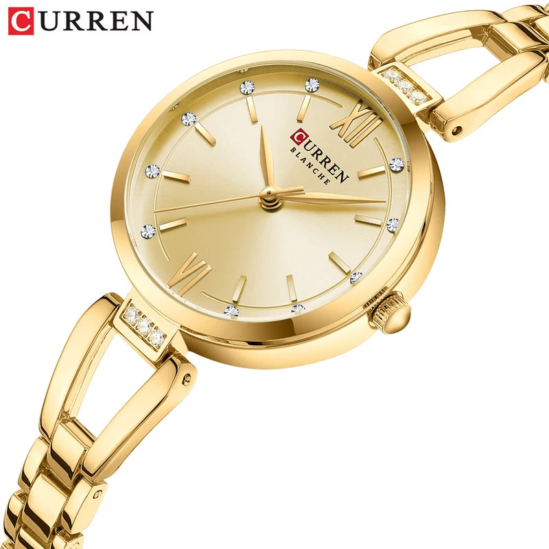 Elegant Women's Quartz Watch Waterproof Stainless Steel Dress Watch for Daily Wear
