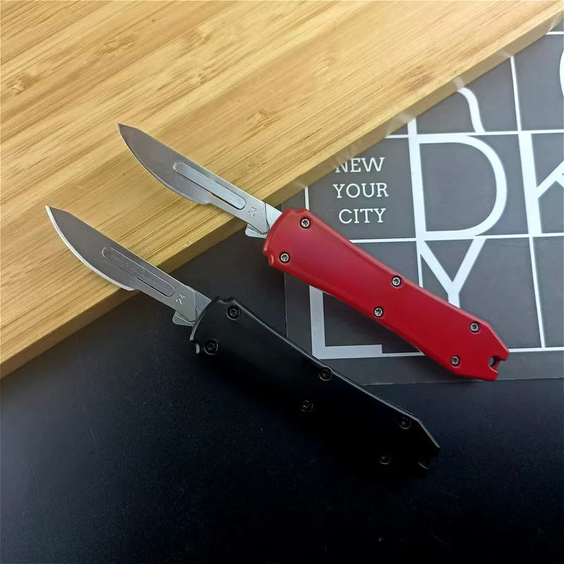 Multi-Purpose Camping & Outdoor Utility Pocket Knife - 440C Steel Blade, Zinc Alloy Handle