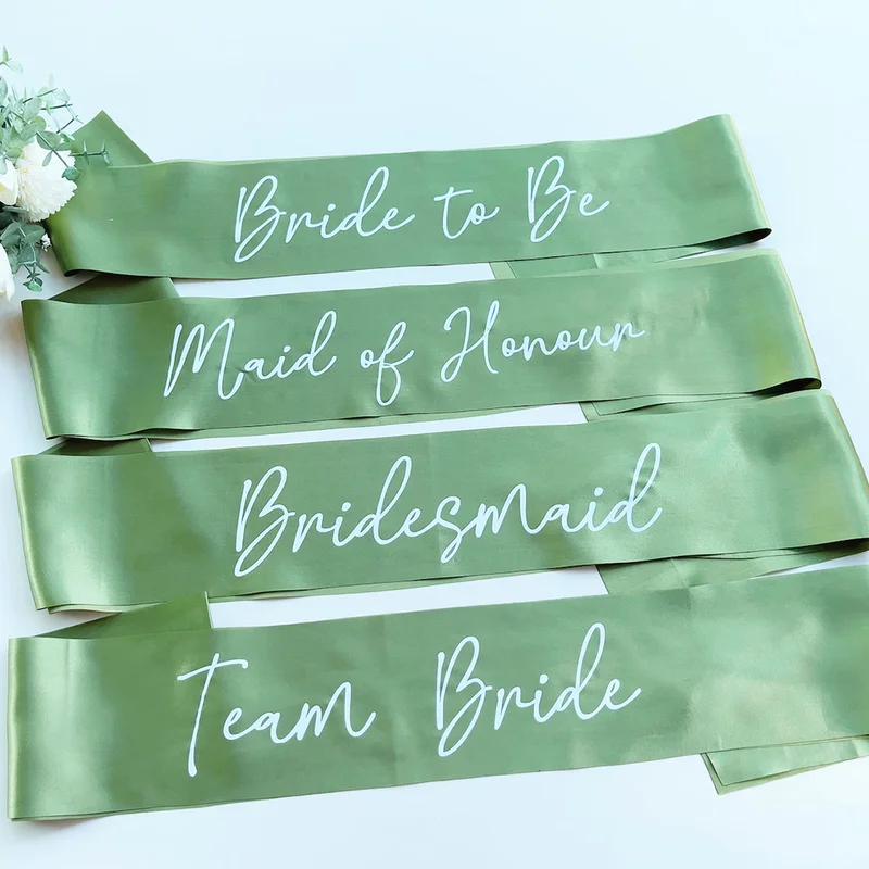 Bride To Be Sash for Bridal Party, Bachelorette & Wedding Engagement Decor