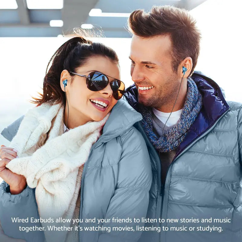 Wired In-Ear Headphones with USB Type-C & 3.5mm Jack for Samsung Galaxy & More