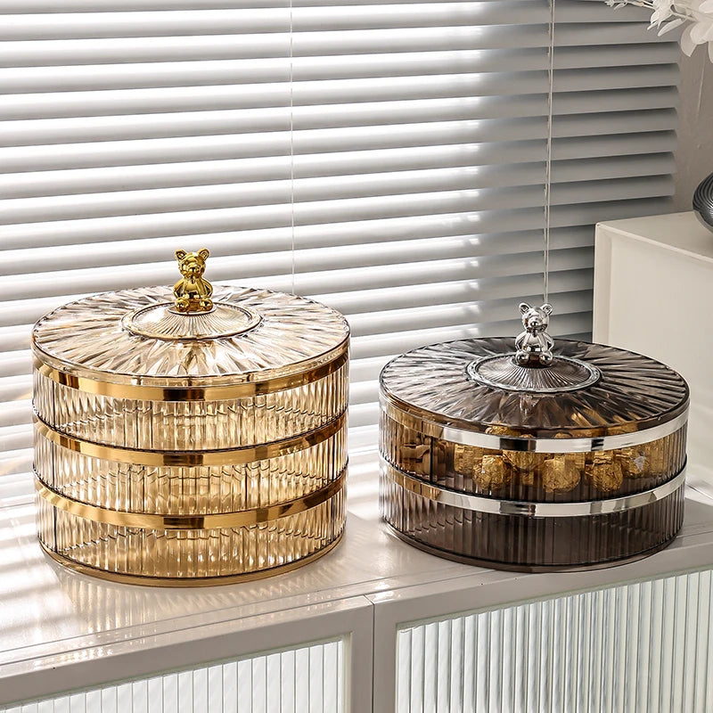 Sealed Dried Fruit Snack Box with Lid - Nordic Style Coffee Table Storage
