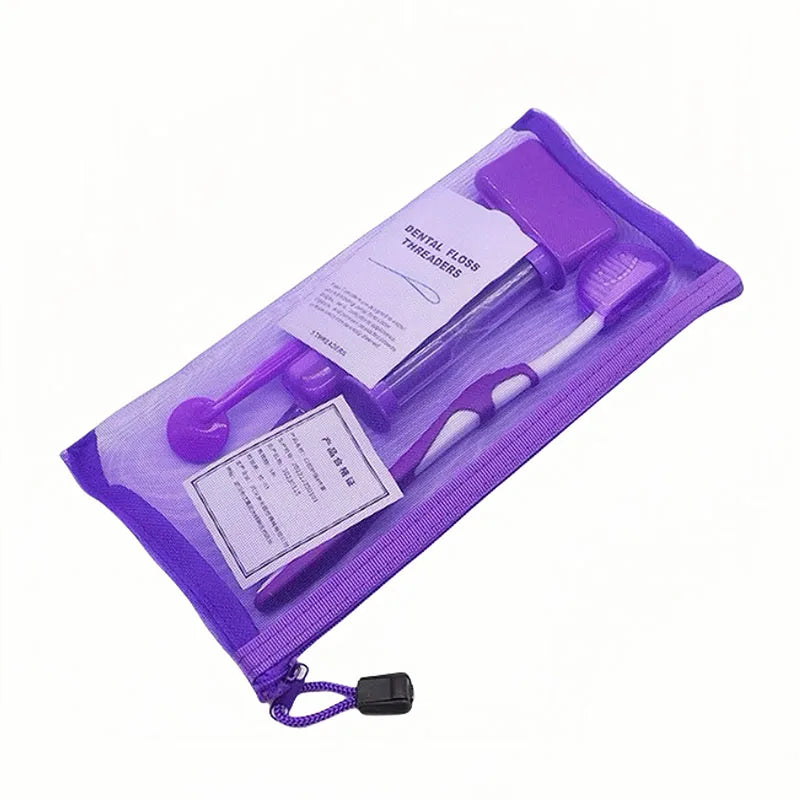 Orthodontic Dental Care Brush Kit - Complete Travel Oral Hygiene Set