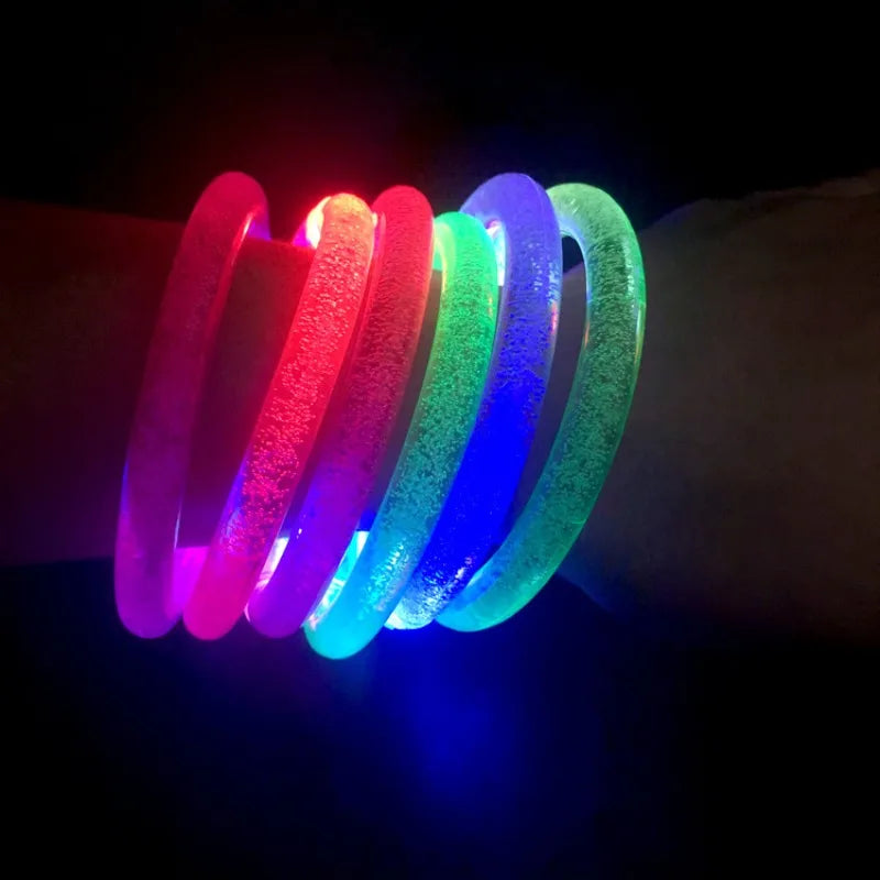 Halloween LED Acrylic Glow Bracelets Party Favors for Night Events - Multiple Sizes