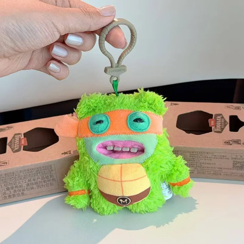 Plush Monster Keychain Toy - Teenage Mutant Ninja Turtles Cartoon Doll, 12cm
