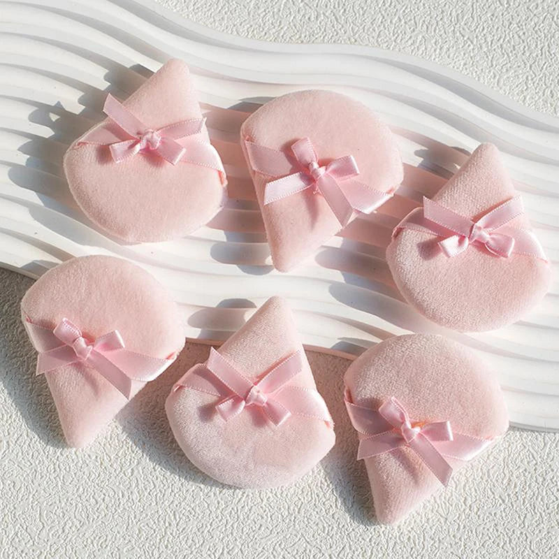 Reusable Powder Puff Makeup Tool for Face & Body - Soft Velour Applicator Set
