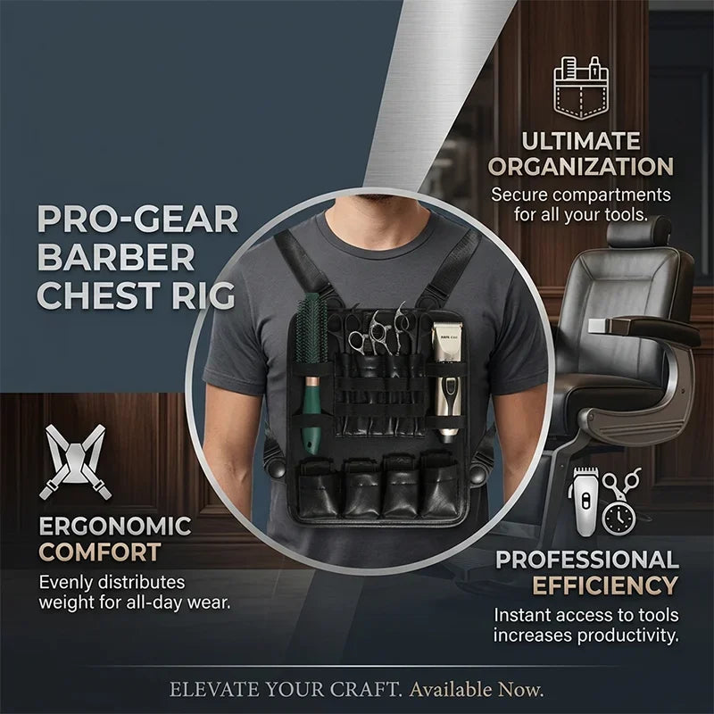 Professional Barber Tool Kit with Shoulder Strap and Chest Bag - Hairdressing Essentials
