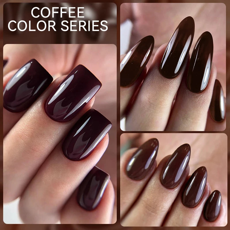 7ml Gel Nail Polish - Brown Earth Coffee Semi-Permanent UV & LED Nail Varnish