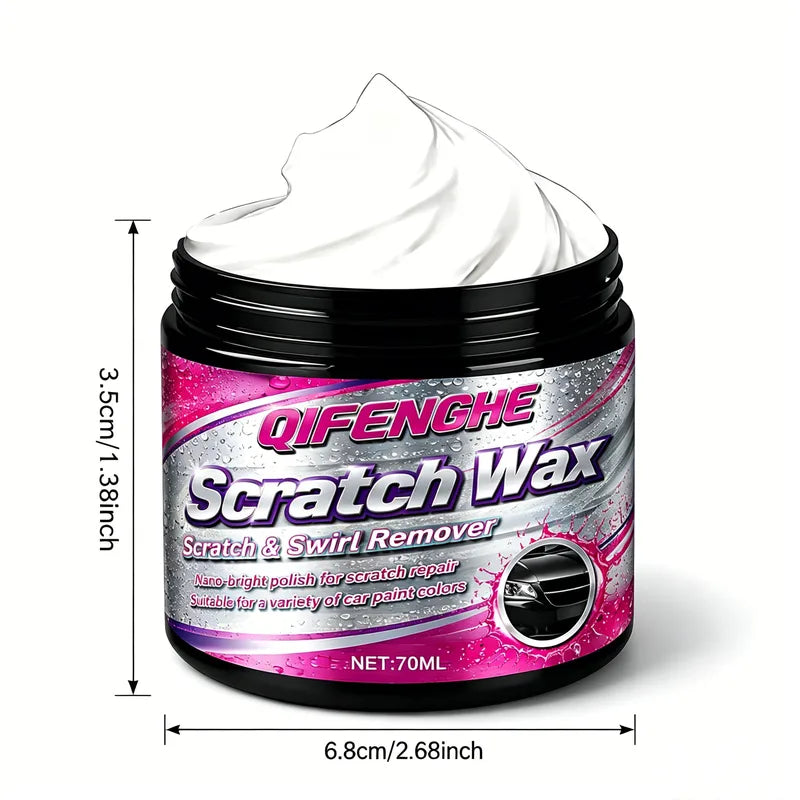 Car Scratch Repair Wax 70ml Nano Polishing Paste Swirl Remover for All Vehicle Colors