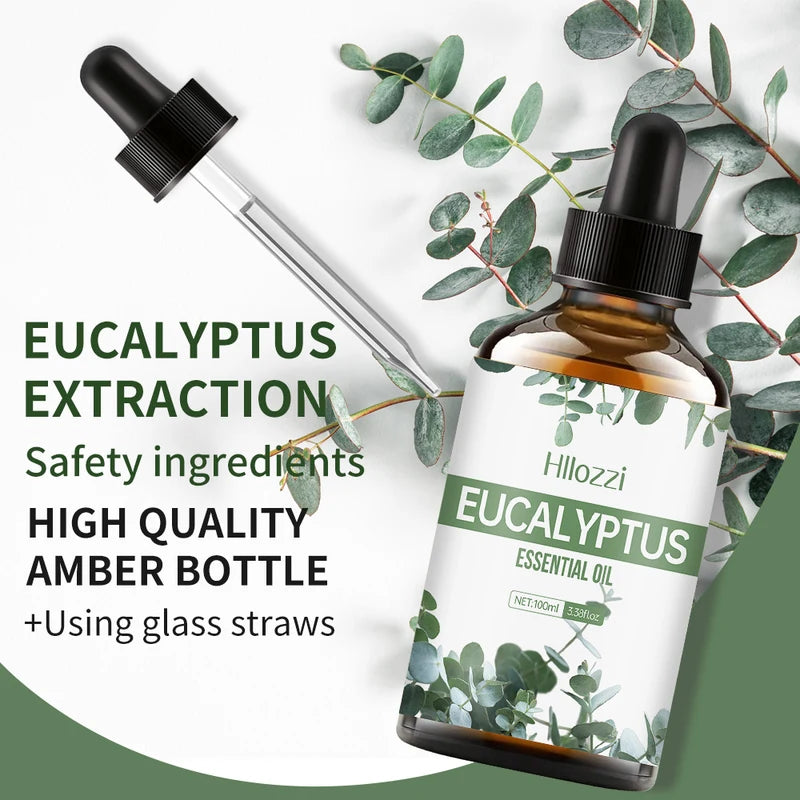 Eucalyptus Essential Oil for Skin & Body Moisturizing Massage - 10ml/30ml/100ml