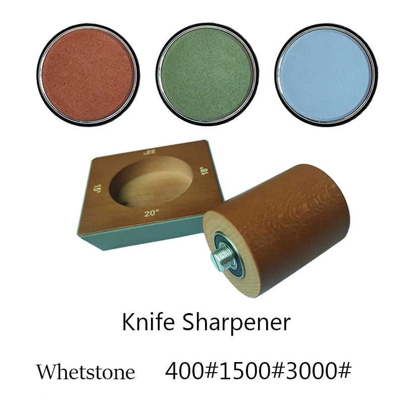 Knife Sharpener Kit for Straight Edge & Roller Blades with Diamond Abrasives
