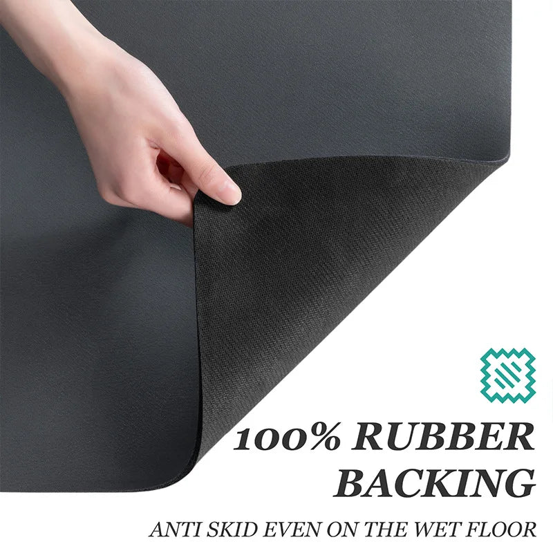 Large Absorbent Kitchen Drain Mat - Quick Dry Coffee Dish Drying Pad