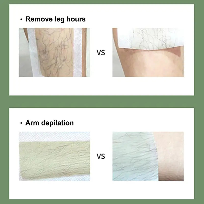 Professional Hair Removal Wax Strips for Face Body Legs Eyebrows - 10/20/50 Pack