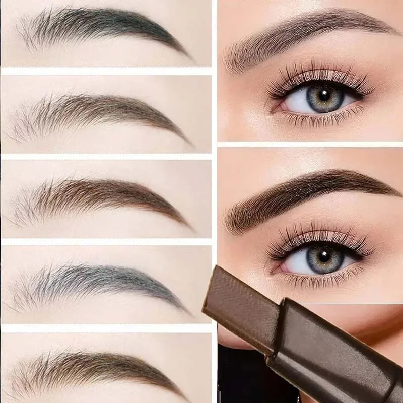 Waterproof Double-Ended Eyebrow Pencil - Long Lasting, Precise, 5 Colors for Women Makeup