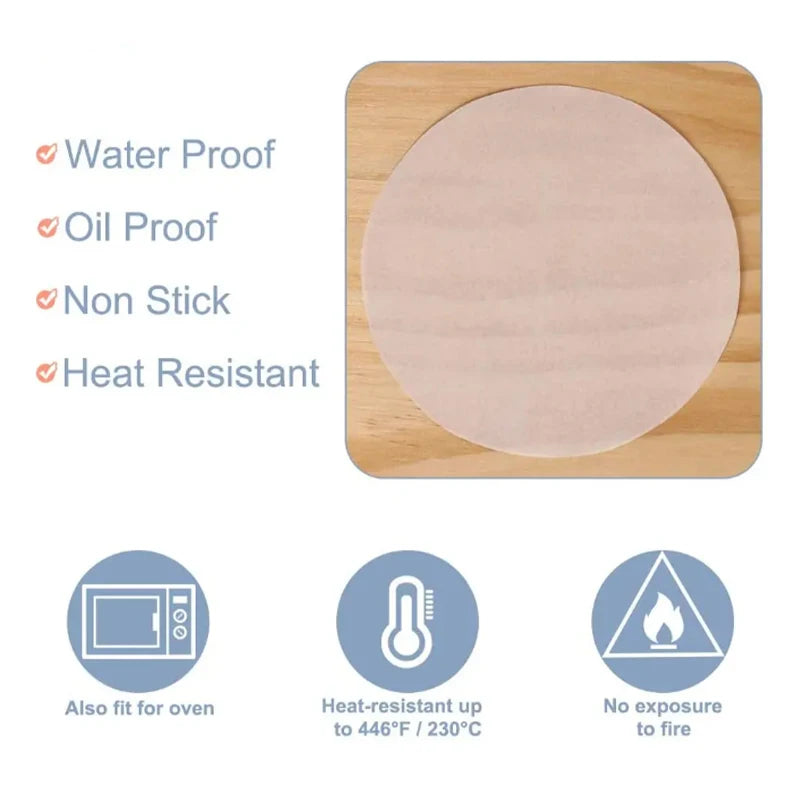 100pcs Hamburger Patty Wax Paper Sheets for Baking & Burger Press - Oil & Food Wrap