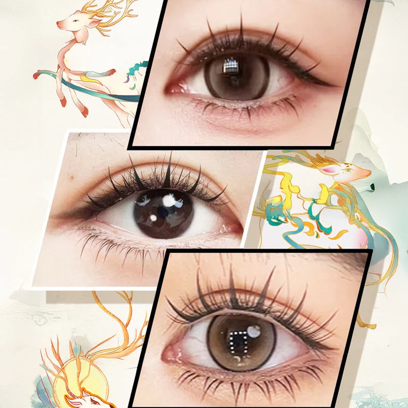 Pre-Glued False Eyelash Clusters Natural Thin Fluffy Lash Extensions for Daily Wear