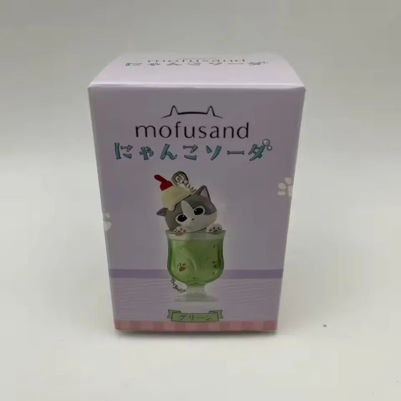 Mini Cat Pudding Cold Drink Pendant Figures Blind Box Anime Toy Ornaments
