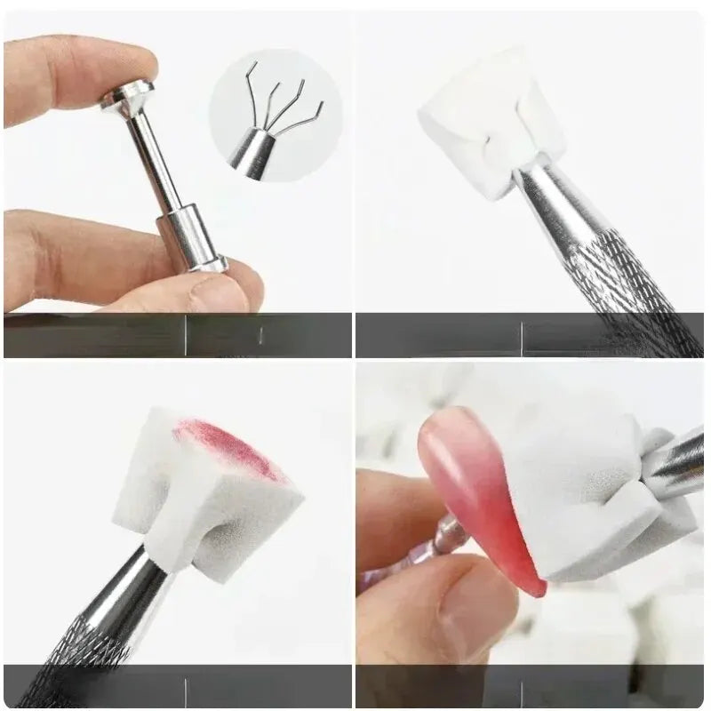 Nail Art Gradient Sponge Set with Grip Tool for Manicure DIY