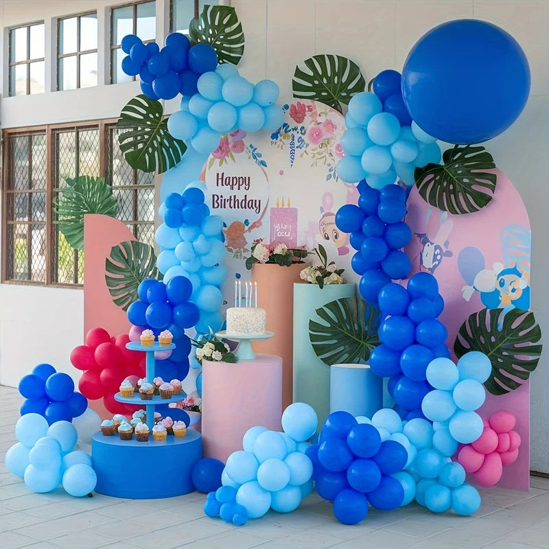 114pcs Ocean-Themed Latex Balloon Kit for Party Birthday Home Decor