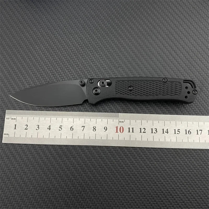 Nylon Wave Fiber Handle Folding Pocket Knife - Outdoor Camping Hunting Tool