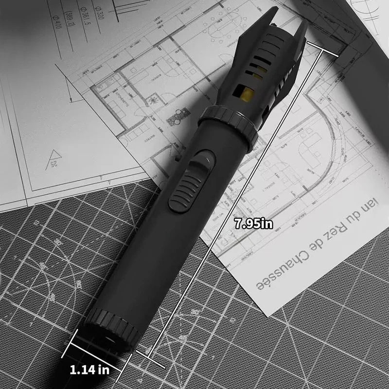 Windproof Jet Torch Lighter with Refillable Butane for BBQ Camping Kitchen