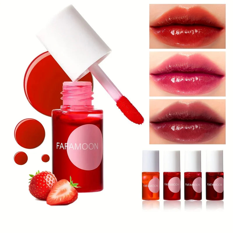 Fruity Lip Tint Water Gloss - Moisturizing Waterproof Liquid Lipstick