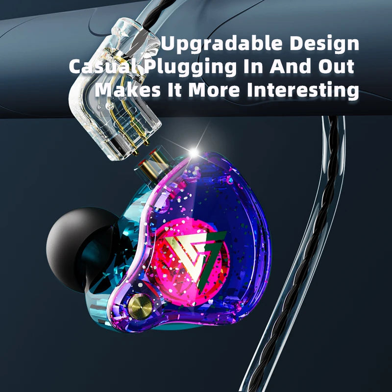 In-Ear Monitor Earphones with Noise Cancelling & Detachable Cable - HI-FI Bass