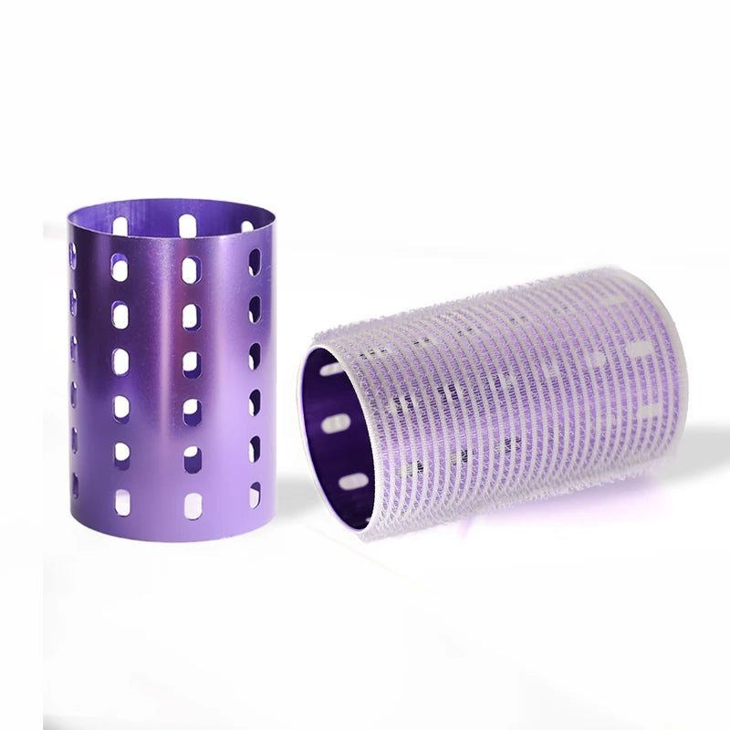 Ceramic Thermal Hair Rollers Set with Self-Grip Nylon & Aluminum Core - 90mm
