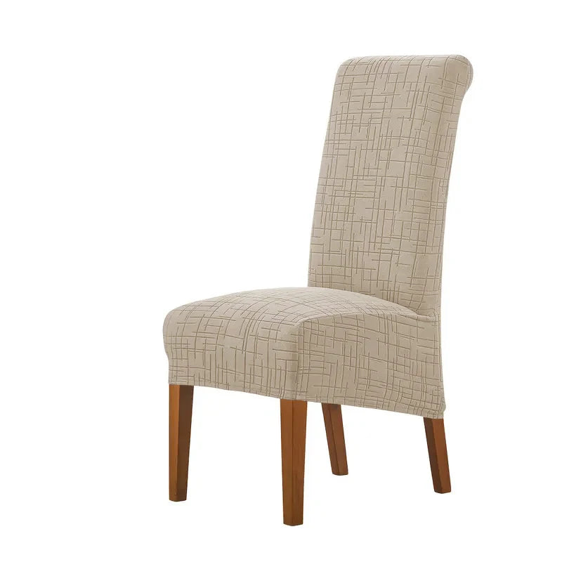 Stretch Dining Chair Cover Set 1/2/4pcs Jacquard XL Size Wedding Banquet Anti-Dirt