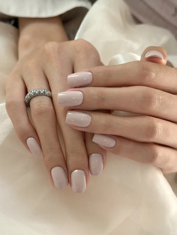 Grey Pink Gel Nail Polish - Semi-Permanent UV LED Construction Varnish 15ML