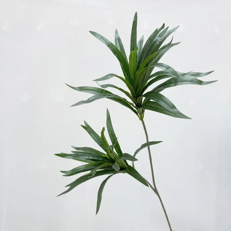 Artificial Dragon Blood Tree Branch with Green Leaves - Fake Floral Decor for Home & Restaurant