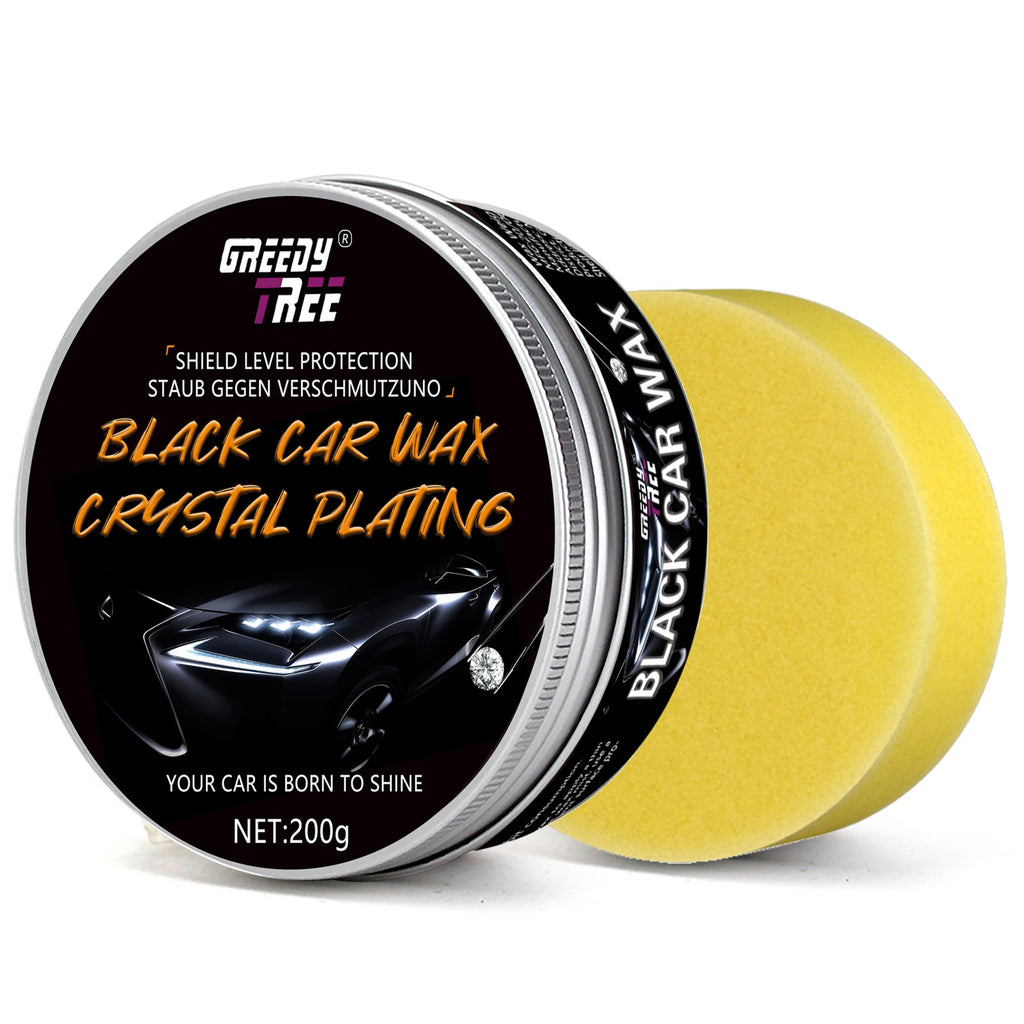 Black Car Wax with Ceramic Coating - Scratch & UV Protection, Easy Application