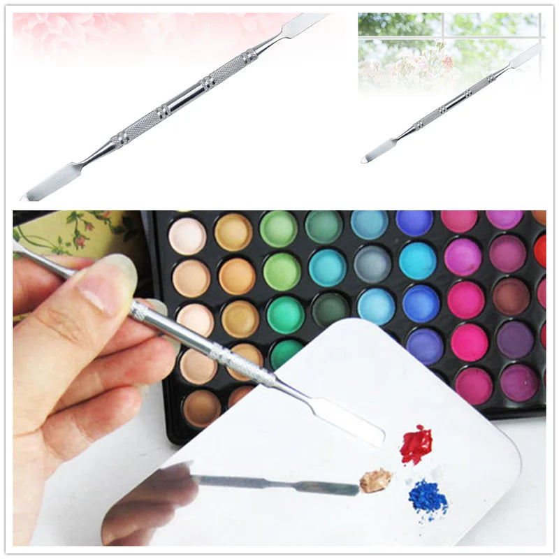 Stainless Steel Makeup Mixing Spatula - Professional Nail & Eye Shadow Tool